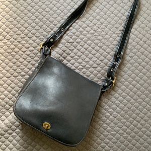 Vintage Coach Stewardess Bag in Black